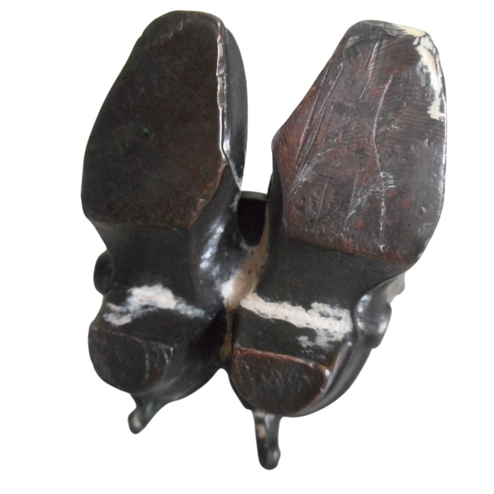 Vtg Metal Copper color Cowboy boots Figurine shelf sitter Niagra Falls Souvenir - Picture 6 of 7